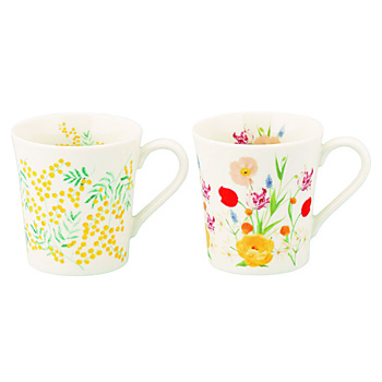 ペアマグセット　ミモザ・チューリップ[SE6-131-3]