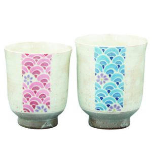 櫛目青海波　組湯呑　[SE6-141-3]