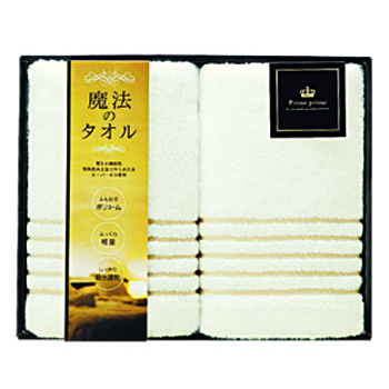 魔法のタオルＰｒｉｍｅフェイスタオル２P[SE6-91-1]