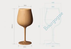 木のワイングラスサイズ大きさ