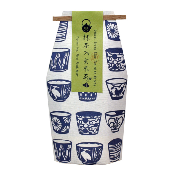 お守型 そばちょこ柄 抹茶入玄米茶ティーバック
