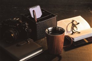 [SD3-85-1]ウッドデザイン二重マグ＆万年筆Ｓ