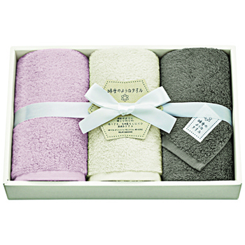 綿雪ベルベットフェイスタオル３P　ピンク　[SE6-85-7]