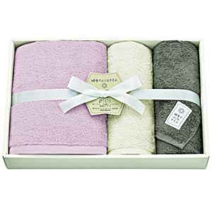 綿雪ベルベットバスタオル１フェイスタオル２　ピンク[SE6-85-9]