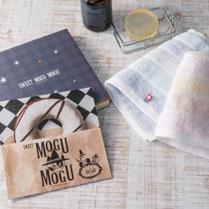 [92056-01] 「すいーともぐもぐ」オ・レ＆今治　カラーレイズ　フェイス・ウォッシュタオルセット