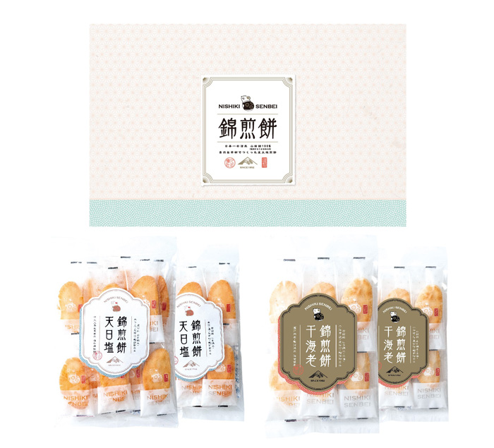 ＮＩＳＨＩＫＩ　ＳＥＮＢＥＩ　自然な素材でつくった錦煎餅　３４枚[93033-04]