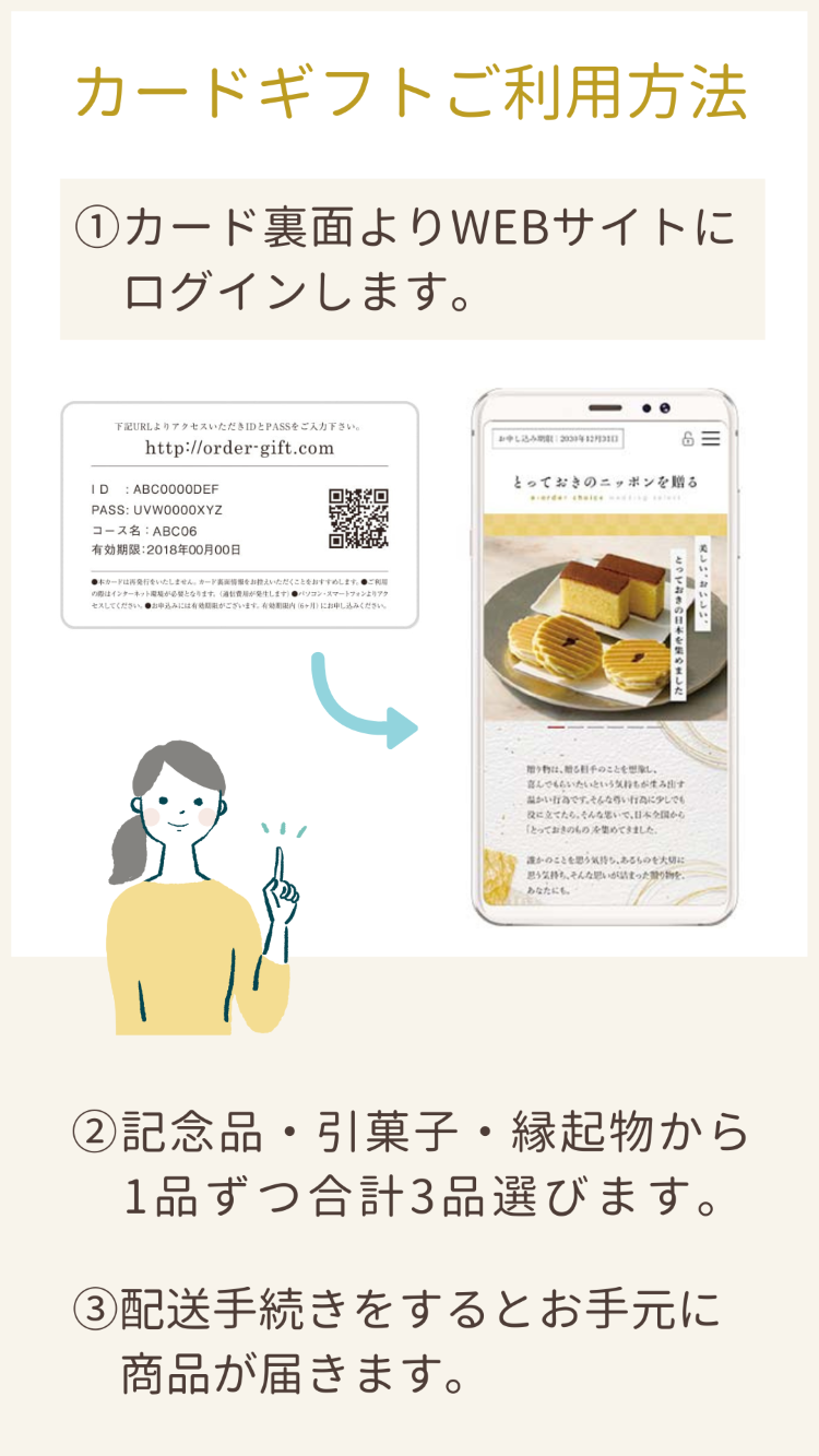 3品選べるカード「とっておきのニッポンを贈る」