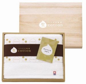 生コットン　〜なまこっとん〜　日本製　愛媛今治　木箱入りフェイスタオル　[60820]