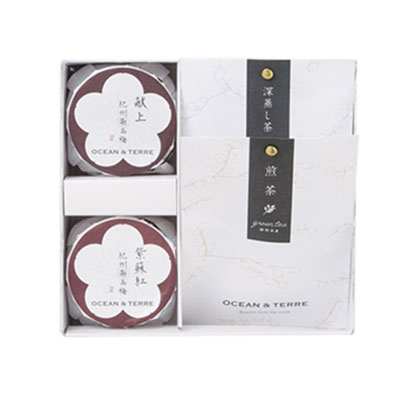 Premium 紀州南高梅&日本茶ｾｯﾄB[A387]