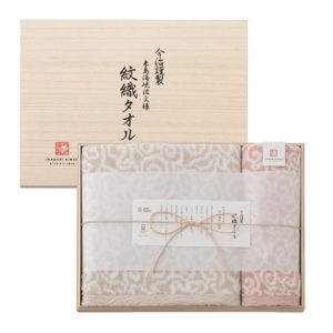 今治謹製紋織バスタオル1ウォッシュタオル1／ピンク　[SE6-76-6]