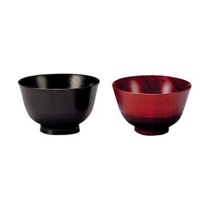 伝 TSUTAE 夫婦汁椀（黒・朱）[82-851-92]
