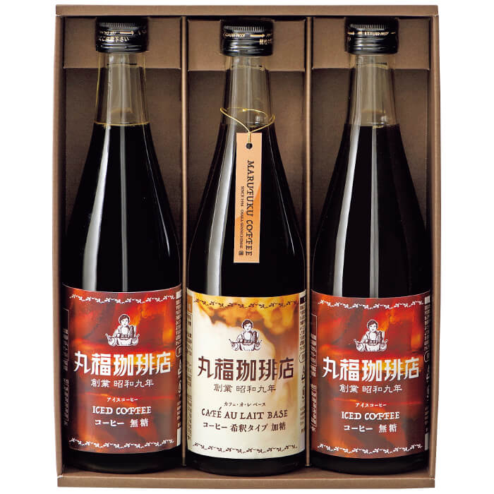 丸福珈琲店　アイスコーヒーセット　３本［94049-06]