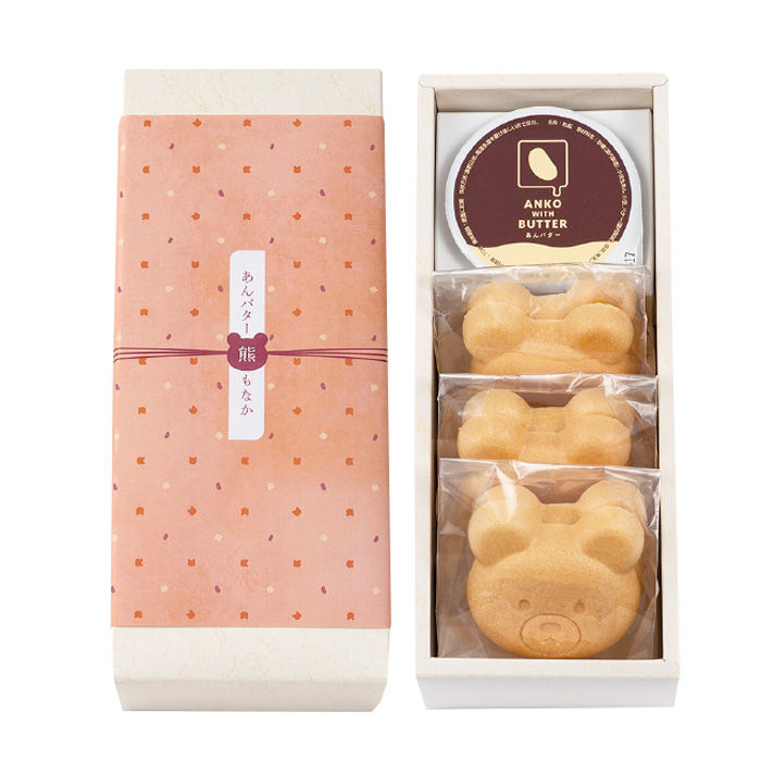 あんバターもなか（熊）[ANB-3]