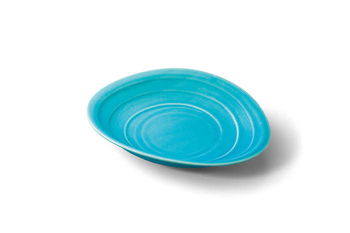 ディープブルー たわみ鉢(ターコイズ)[DE-1885]