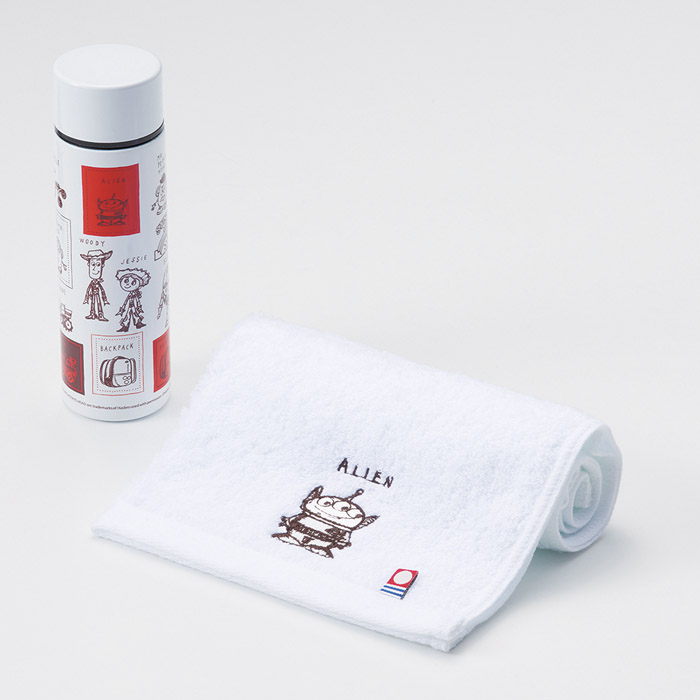 Stainless bottle & Towel Setボトル&タオルセット（トイ・ストーリー/ブラウン）　[3286-11]※2023年3月で生産終了