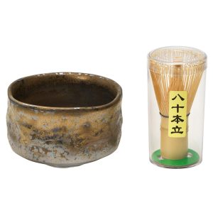 四季庵　抹茶碗セット木箱入　金麗[MCW-S1]