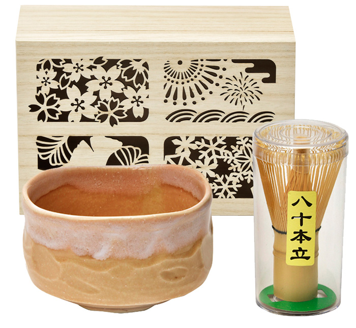 四季庵　抹茶碗セット木箱入　花桜[MCW-S4]-2