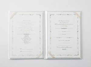 結婚証明書チャペル用 パールホワイト [1121]