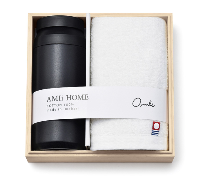 AMIi HOME　ボトル(BK)＆タオル[SB-1622]-1