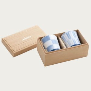 [1688-91J/P2181]アテハカ コレクション　タンブラーペアセット（市松・矢絣）