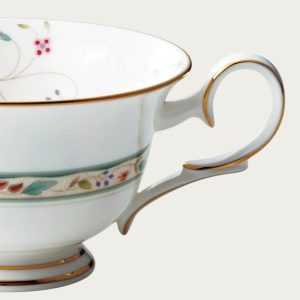 [4409-56L/P50717A]花更紗　ティー・コーヒー碗皿ペアセット（色変り）