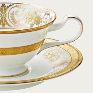 [4858J/P59587]ジョージアンパレス　ティー・コーヒー碗皿ペアセット