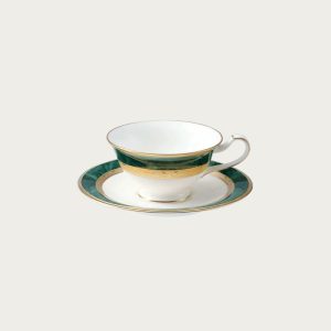 [47332J/Y6988]フィッツジェラルド/ヘミングウェイ　ティー・コーヒー碗皿ペアセット（色変り）