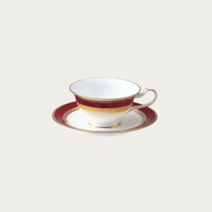 [47332J/Y6988]フィッツジェラルド/ヘミングウェイ　ティー・コーヒー碗皿ペアセット（色変り）