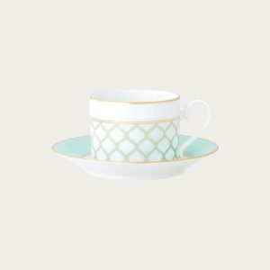 [1742-43L/Q004EA]エターナルパレス　ティー・コーヒー碗皿ペアセット（色変り）