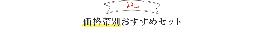 価格帯別おすすめセット